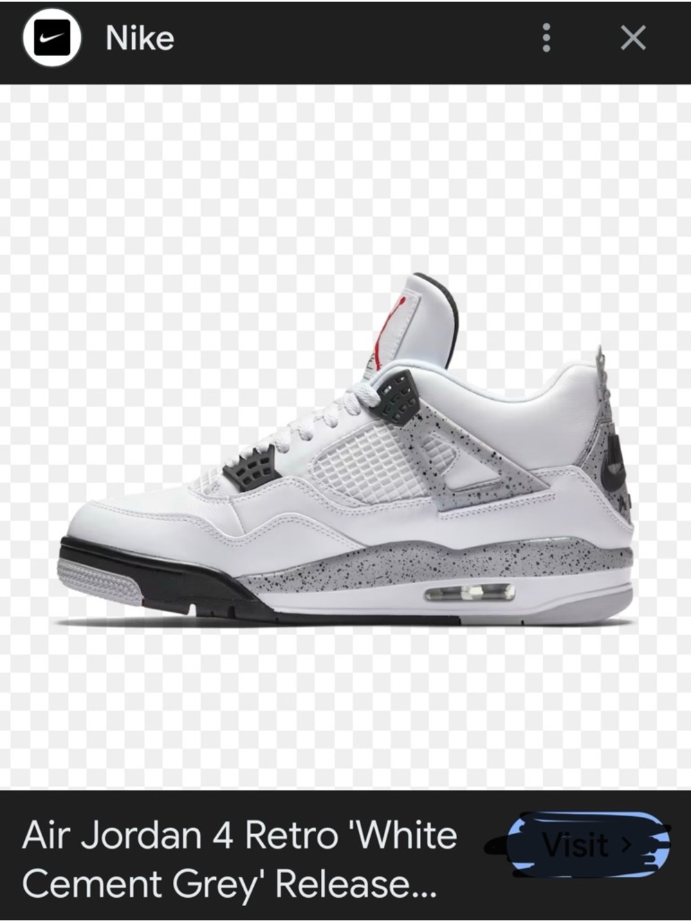Nike Air Jordan 4 Retro white cement gray gently worn 10.5 men sneakers from ‘25